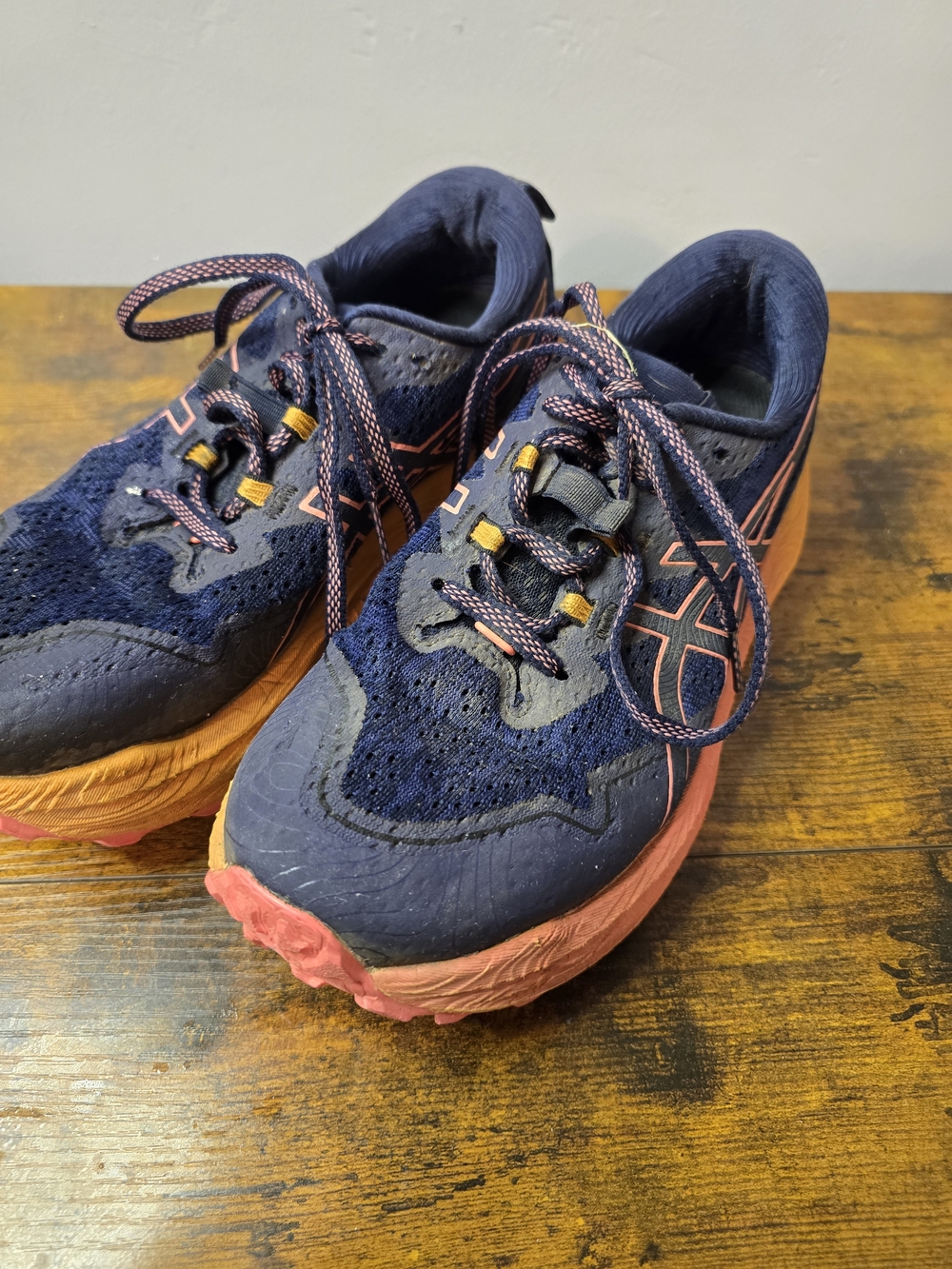 ​ASICS Trabuco Max 2 Women's Size 8 Trail Running Shoes Navy Orange 1012B426